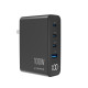 Ładowarka uniwersalna GaN 100W LCD 3xUSB-C 1xUSB-A czarna