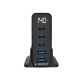 Ładowarka uniwersalna GaN 140W LCD 3xUSB-C 2xUSB-A czarna