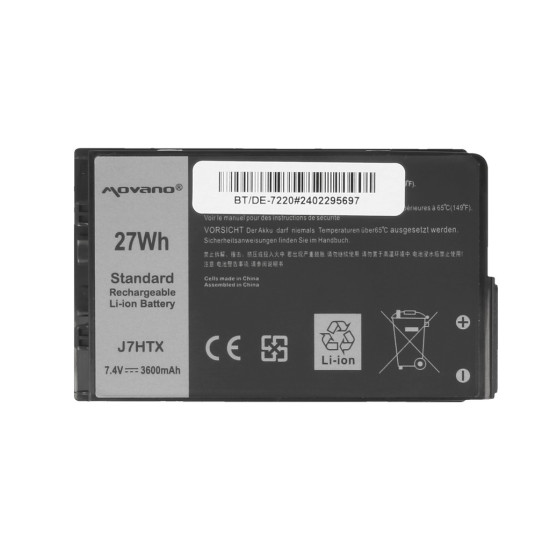 Bateria J7HTX Dell Latitude 12 Rugged 7202 7212 7220 Tablet - 3600 mAh (27 Wh)