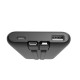 PowerBank 10000mAh ze zintegrowanymi kablami, LCD, QC3.0 20W, czarny