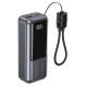 PowerBank LCD 10000mAh QC3.0 20W szary