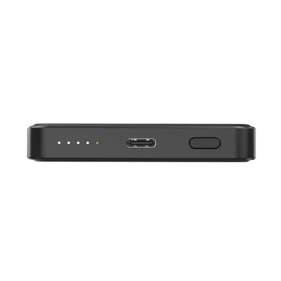 PowerBank bezprzewodowy, magnetyczny 5000mAh 15W czarny