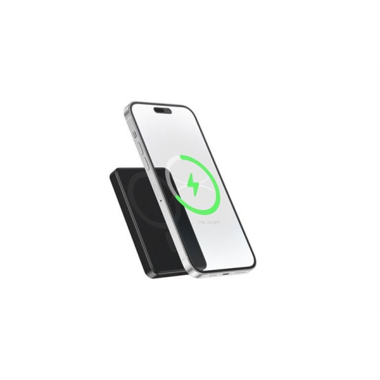 PowerBank bezprzewodowy, magnetyczny 5000mAh 15W czarny