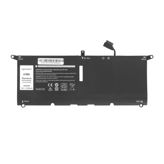 Bateria DXGH8 G8VCF do Dell XPS 13 9370 9380 - 5500 mAh (41 Wh)