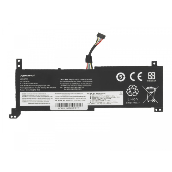 Bateria L20M2PF0 L20C2PF0 L20L2PF0 do Lenovo V14 V15 V17 G2-ALC G2-ITL - 4650 mAh (36 Wh)