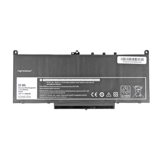 Bateria J60J5 GG4FM MC34Y do Dell E7270 E7470 - 7200 mAh (55 Wh)