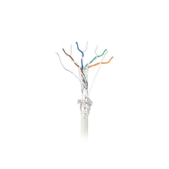 Kabel LAN SFTP kat.5e 305m drut CU LSZH CRP+FLUKE PASSED szary
