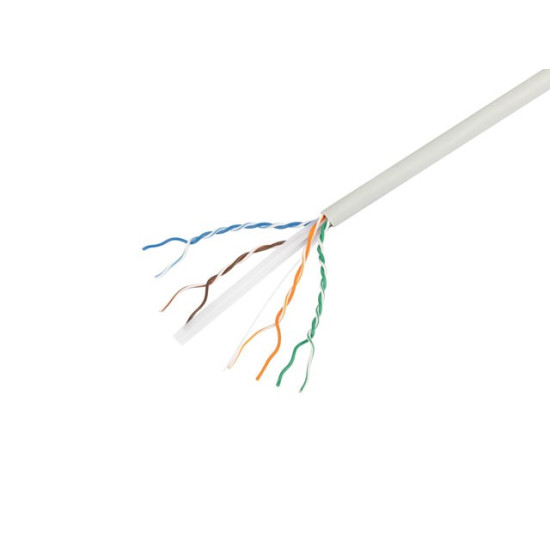 Kabel LAN UTP kat.6 305m drut CU LSZH CPR + FLUKE PASSED szary