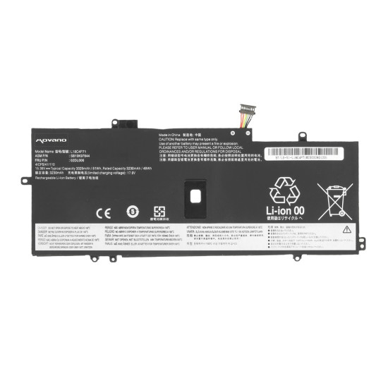 Bateria do Lenovo ThinkPad X1 Yoga 4 5 Carbon 7 8 - 3325 mAh (51 Wh)