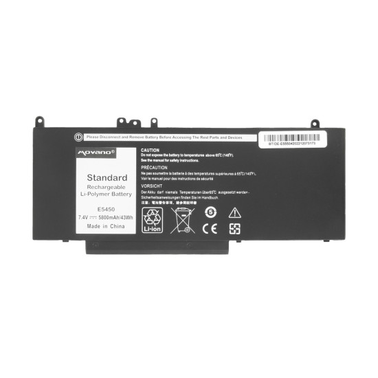 Bateria G5M10 WYJC2 8V5GX do Dell E5450 E5550 7.4v - 5800 mAh (43 Wh)