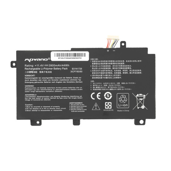 Bateria B31N1726 Asus FX504 FX505 FX80G - 3900 mAh (44 Wh)
