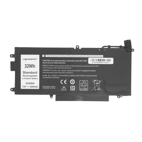 Bateria K5XWW do Dell Latitude 5289 7390 2-in-1 - 4200 mAh (32 Wh)