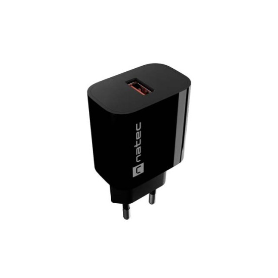 Ładowarka sieciowa Ribera 1xUSB-A 18W czarna 