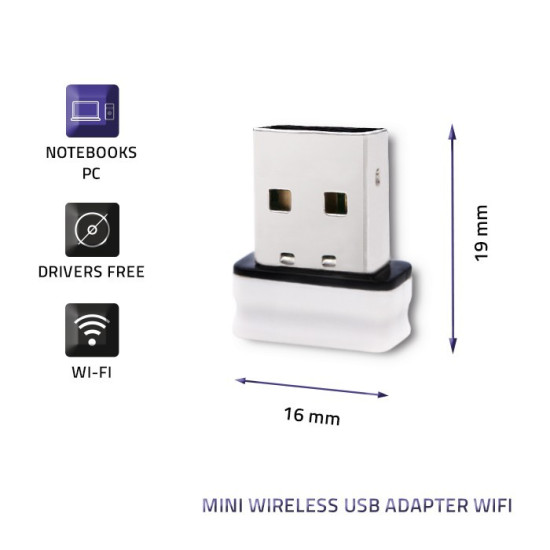 Bezprzewodowy Mini Adapter USB Wi-Fi 150Mbps 