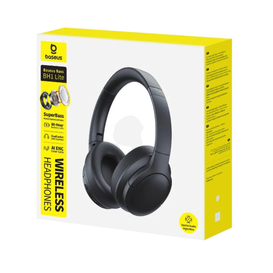 Słuchawki nauszne bluetooth 6.0 BASS BH1 LITE czarne 