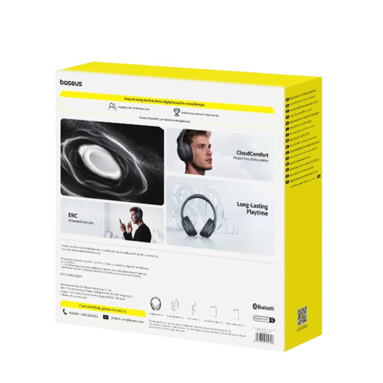 Słuchawki nauszne bluetooth 6.0 BASS BH1 LITE czarne 