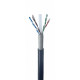 Kabel sieciowy LAN UTP, kat. 6, drut, 305m, zewnętrzny, czarny