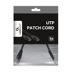 Patch cord kat.5e osłonka zalewana 0.25M czarny 