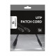 Patch cord kat.5e osłonka zalewana 0.25M czarny 