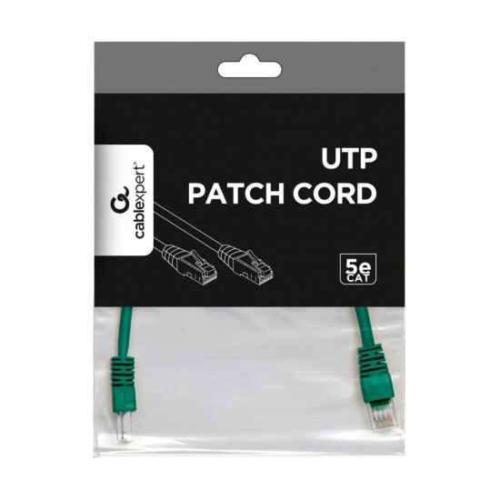 Patch cord kat.5e osłonka zalewana 0.25M zielony 