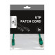 Patch cord kat.5e osłonka zalewana 0.25M zielony 