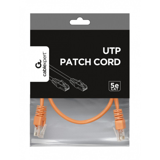 Patch cord kat.5e osłonka zalewana 0.25M pomarańczowy 