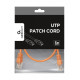 Patch cord kat.5e osłonka zalewana 0.25M pomarańczowy 