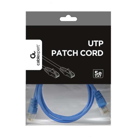 Patch cord kat.5e osłonka zalewana 1.5M niebieski 