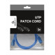Patch cord kat.5e osłonka zalewana 1.5M niebieski 