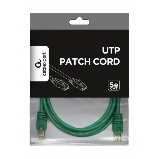 Patch cord kat.5e osłonka zalewana 1.5M zielony 