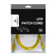 Kabel Patch cord kat.5e osłonka zalewana 1.5M żółty 