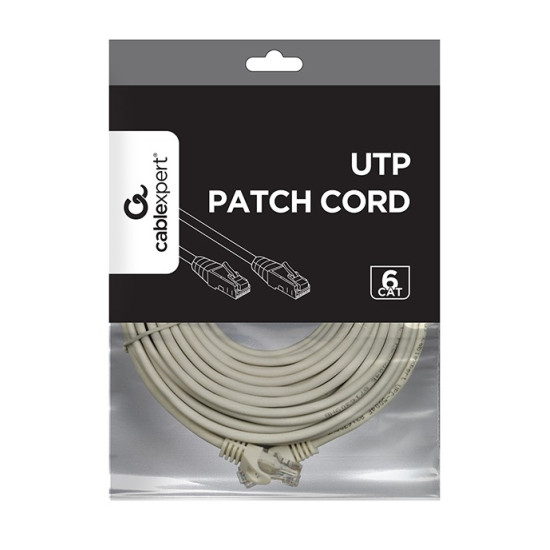 Patch cord Kat.6 UTP 10m szary