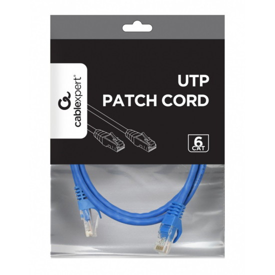 Patchcord kat.6 UTP 1.5m kolor niebieski 