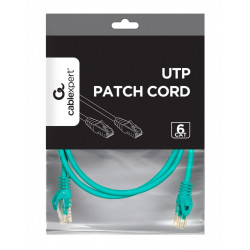 Patchcord kat.6 UTP 1.5m kolor zielony 