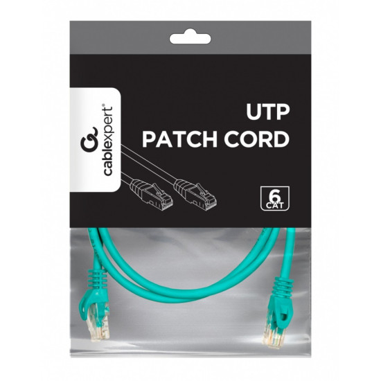 Patchcord kat.6 UTP 1.5m kolor zielony 