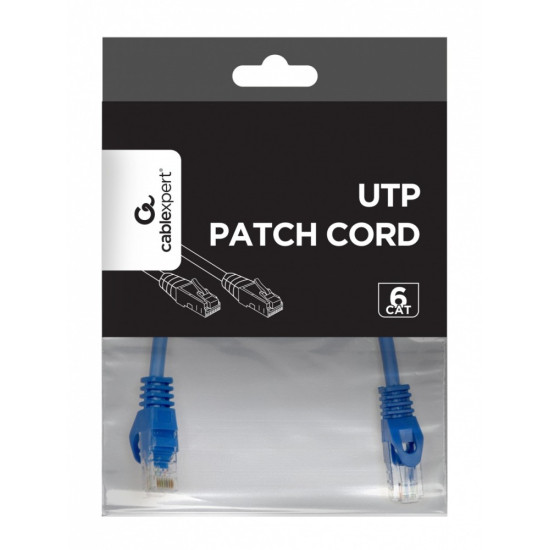Patch cord Kat.6 UTP 0.25m niebieski 