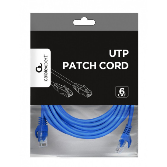 Patch cord Kat.6 UTP 5m niebieski 