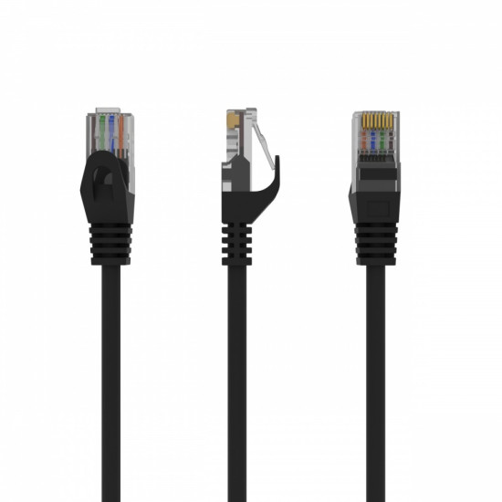 Patch cord Kat.6 UTP 2m czarny 