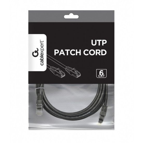 Patch cord Kat.6 UTP 3m czarny 