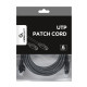 Patch cord Kat.6 UTP 5m czarny 