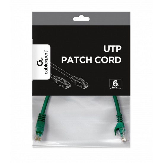 Patch cord Kat.6 UTP 0.25m zielony 