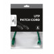 Patch cord Kat.6 UTP 0.25m zielony 
