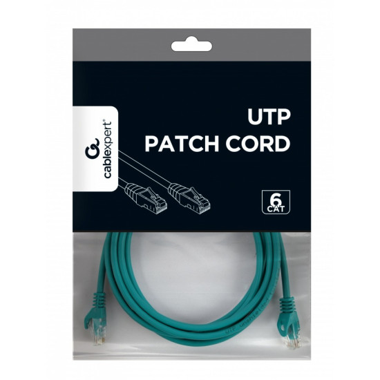 Patch cord Kat.6 UTP 3m zielony 