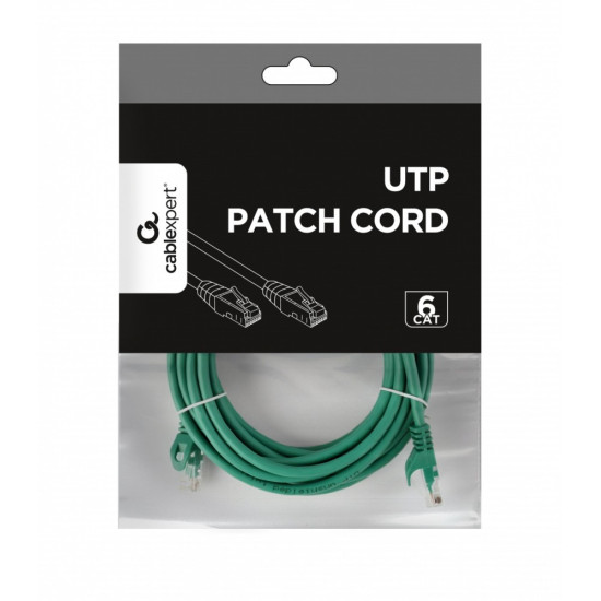 Patch cord Kat.6 UTP 5m zielony 