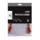Patch cord Kat.6 UTP 0.25m czerwony 
