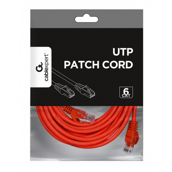 Patch cord Kat.6 UTP 3m czerwony 