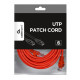 Patch cord Kat.6 UTP 3m czerwony 