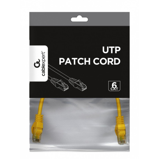Patch cord Kat.6 UTP 0.25m żółty 