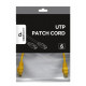 Patch cord Kat.6 UTP 0.25m żółty 