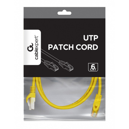 Patch cord Kat.6 UTP 1m żółty 